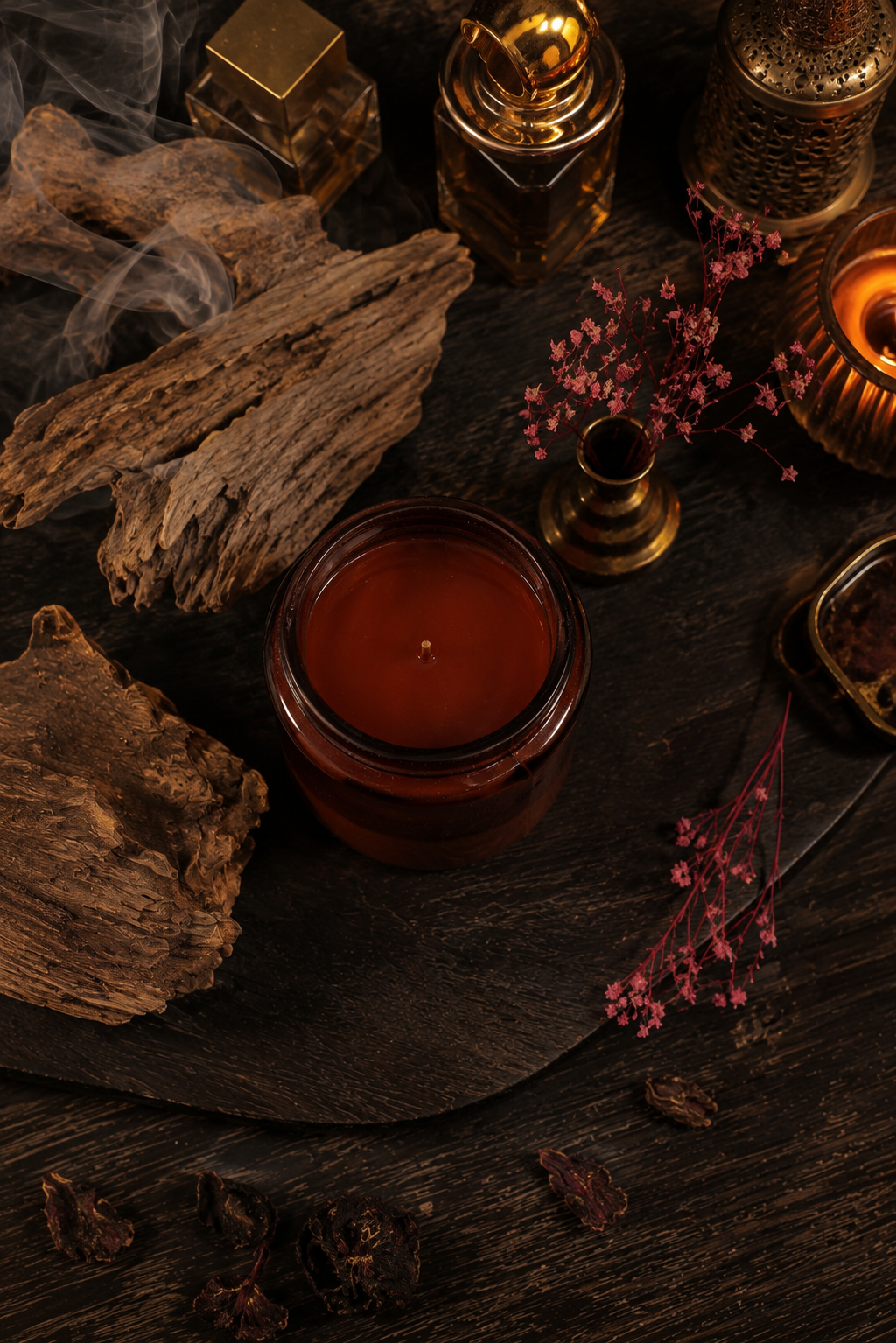 Feuerix Amber Glass Scented Soy Wax Candle | Luxury Aromatherapy Jar Candle for Home, Spa & Relaxation