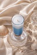 Ocean Breeze Layered Gel Wax Candle | Handmade Decorative Scented Candle | Premium Glass Jar Candle for Home Décor & Gift